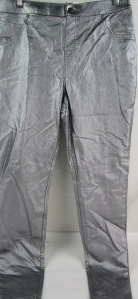 Hue Lady's Silver Jeggings Sz L NWT